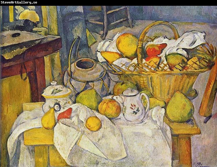Paul Cezanne Stilleben mit Fruchtekorb